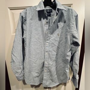 Vintage Ralph Lauren Striped Button Up Shirt -size 8
